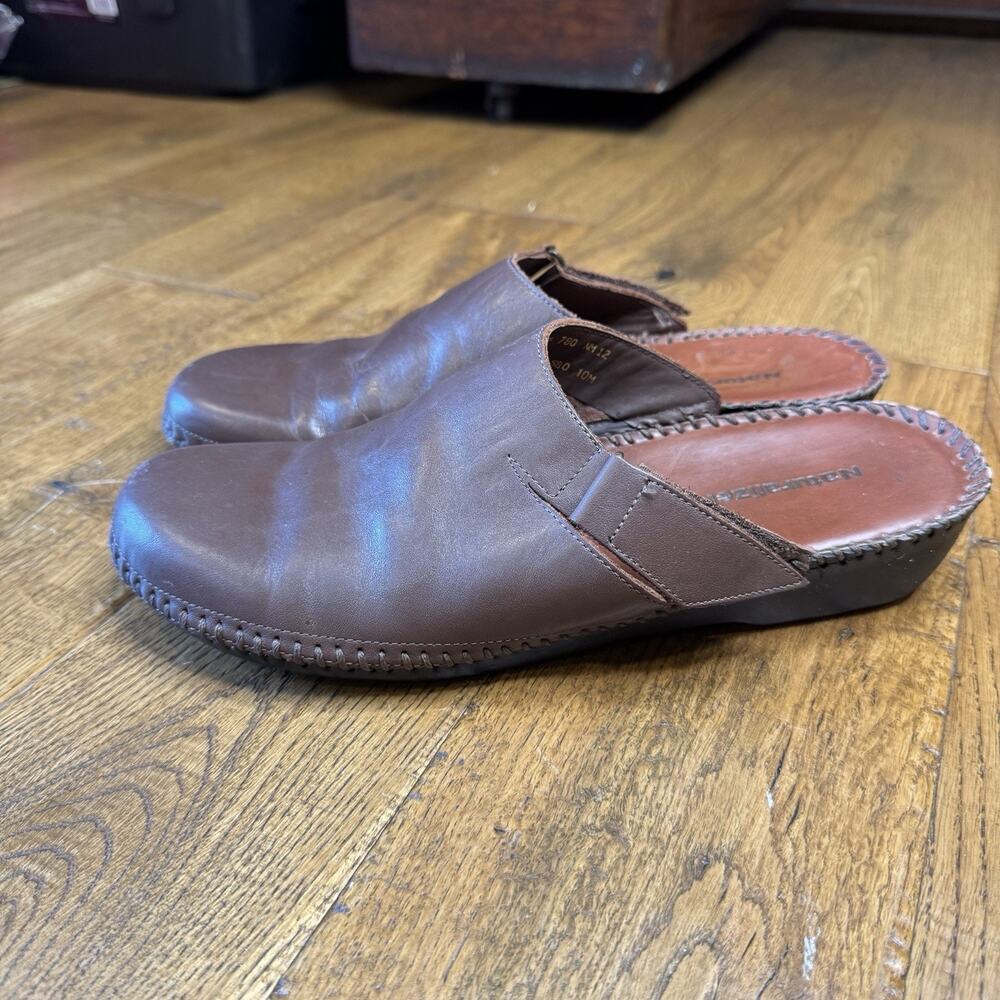 Naturalizer Leather Slip On Clogs Shoes Women's Comfort Brown Open Back Women 10 - Picture 7 of 7